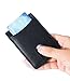 GintaXen Mens Leather Wallet Slim Front Pocket Wallet Billfold ID Window RFID Blocking-Black