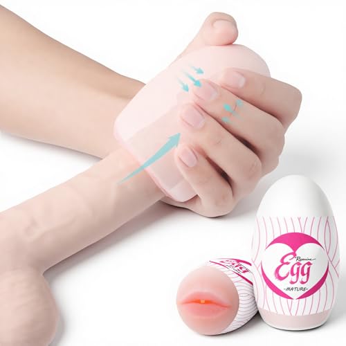 Image of 【Mouth Model】 Super Stretch Male Masturbation Egg, Realistic Pocket-Sized Pussy Stimulator with Strong Suction, Adult Sex Toy for Male Masturbation with 3D Simulation of Mouth