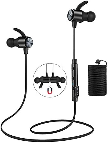 Bluetooth Headphones, Running Headphones, ATGOIN Bluetooth 4.1 Magnetic Wireless Headphones Sweatproof Stereo Sports Headphones Noise Cancelling Wireless Earphones with Mic for Workout Gym