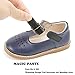 Kiderence Toddler Little Girl Mary Jane Dress Shoes School Oxford for Girls Navy Blue Flats Size 8