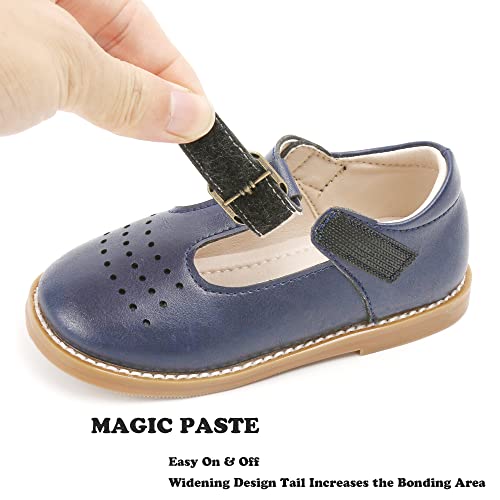 Image of Kiderence Toddler Girl Mary Jane School Uniform Dress Shoes Oxford Flats | Wide Toe Box Great Comfort for Student Shoe and Flower Girl Shoe for Wedding, Parties, Church