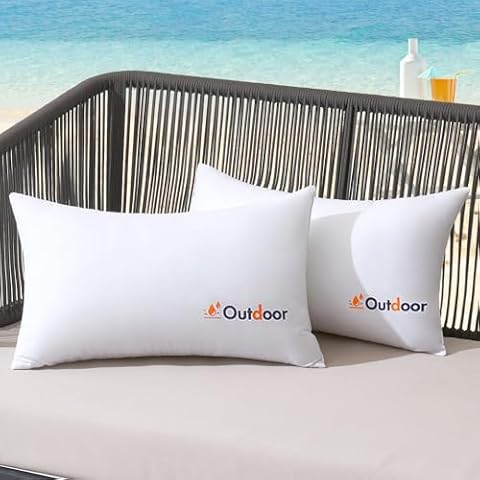 MIULEE 12x20 Waterproof Throw Pillow Inserts Cover
