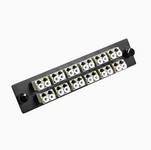 Panneau de brassage fibre LC MM avec 24 ports duplex gris pour liaison haut débit