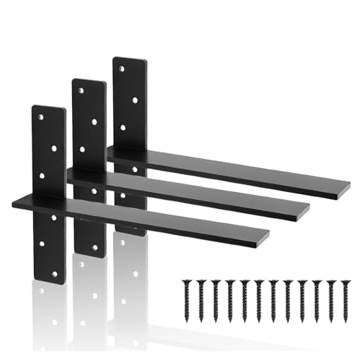 ICokin 3 Pcs 3/8 Thick Floating Shower Bench Brackets 16x11x2.5