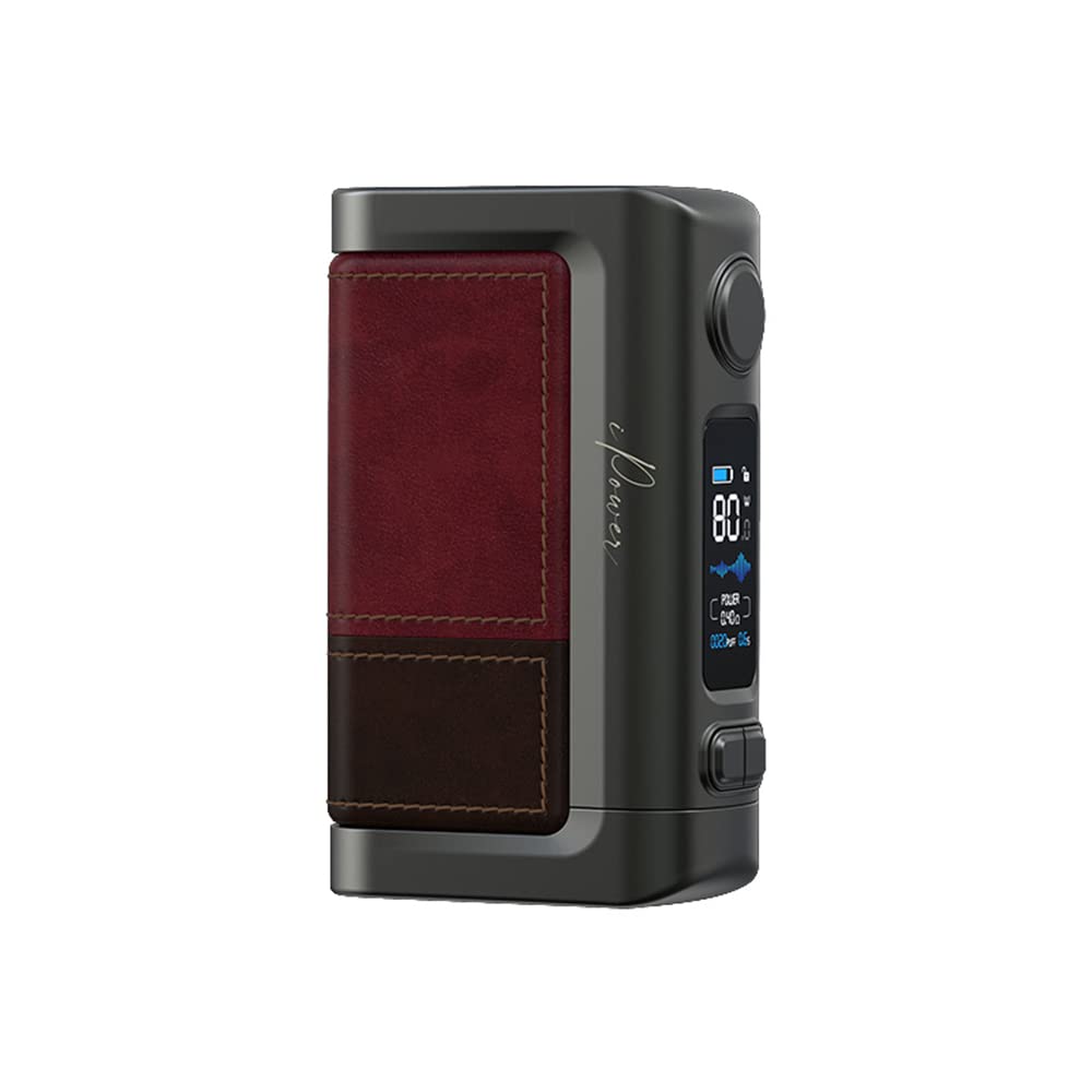 E^*LEAF iStick Power 2 Mod Batteria integrata da 5000 mAh + con display a colori da 0,96 pollici Compatibile con doppia batteria 18650 (non inclusa) [1-80 W] Potenza massima - Senza nicotina