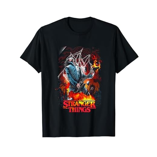 Stranger Things Hellfire Club Guitarra Eddie Munson Rockstar Camiseta
