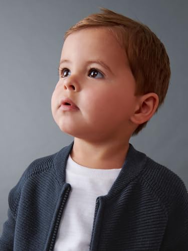 NEXT Jungen Standard Bomberjacke mit durchgehendem Reißverschluss Marineblau 86-92