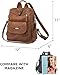 WYFJNX PU Leather Backpack Purse for Women Fashion Multipurpose Design Handbag Ladies Shoulder Bags Travel Backpack Brown