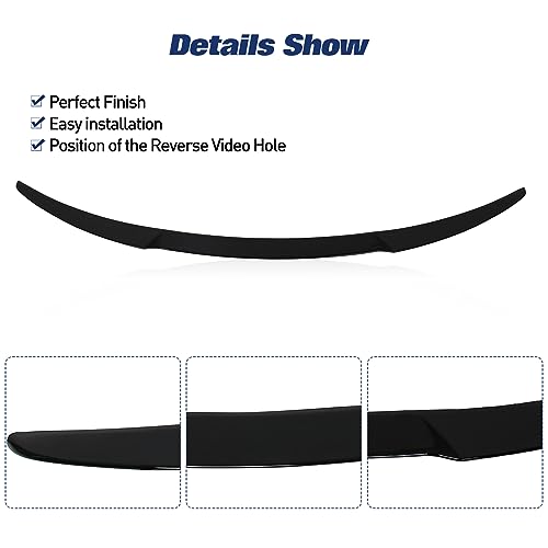 KKoneAuto Model Y Spoiler Compatible with Tesla 2020-2023 Rear Trunk Spoiler Wing Rear Trunk Lip Tail Lid Tail Spoiler Lip Spoiler Wing OEM Style Fits for Tesla Model Y, Gloss Black by KKoneAuto - Image 4