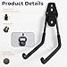 16 Pack Steel Heavy Duty Garage Hooks Storage Hooks with Anti-Slip Coating, Utility Garage Wall Mount Hanger and Organizer for Sheds, Bikes, Ladder, Rope, Broom, Shovel, Garden Power Tools, and Cords