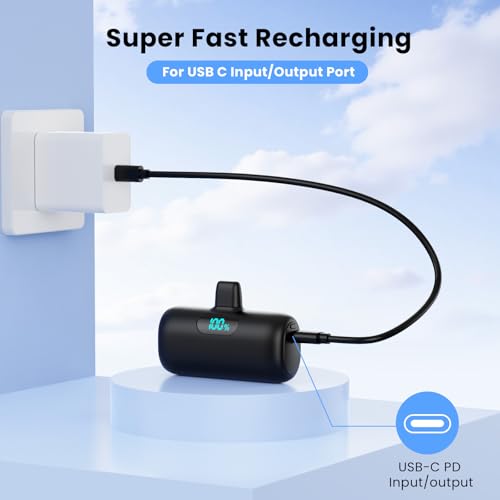 Image of [2 Pack]Portable Charger Power Bank for iPhone 17 /16 /15,Mini USB C Portable Power Bank 5000mAh Fast Charging Battery Pack Travel Essentials for iPhone 15 /16 /17 Plus /17 Pro /17 Pro Max,Samsung Android