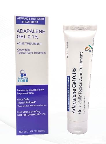 Mohnark Adapalene 0.1% USP Gel, Paraben Free, Topical Retinoid Facial Acne Treatment for Sensitive Skin, Oil Free, Helps Clear And Prevent Blemishes & Clogged Pores
