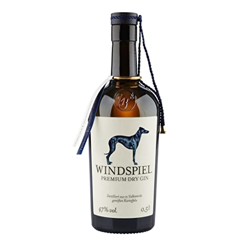 Windspiel Premium Dry Gin 47 % vol. 1 x 0,5 Liter - International ausgezeichneter London Dry Gin aus der deutschen Vulkaneifel