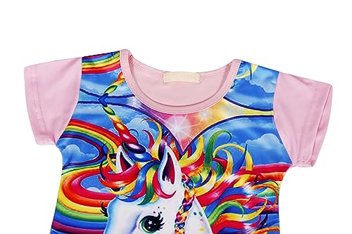 Eledobby Princess Dress for Girls Summer Short Sleeve A-Line Swing Sundress Kids Playwear Beach Twirly Casual Dresses4