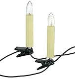ROTPFEIL Lichterkette 10er innen mit Toplampen E 10 Schaft: elfenbein Sockel und Kabel: grün mit Trennsteckvorrichtung 240 Volt, GS-geprüft nur für den Innenbereich geeignet!