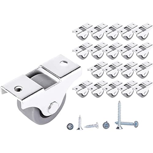 (20 Stück) 25 mm Kleine Radrollen Gummi Rollen Rollen Für Möbel Nicht Schwenkbar Nichtplastikgießer Gerät & Ausrüstung Kleine Radrollen Schrauben Enthalten Rollen Set (20, Ø 25 mm/25 kg)