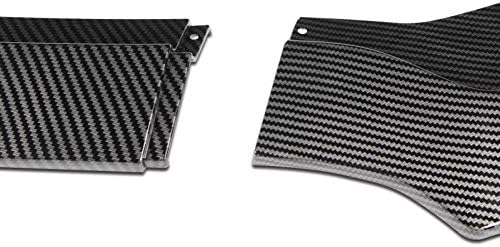 3-Piece Front Bumper Lip fit for compatible with 2015-2017 Ford Mustang, Front Bumper Lip Spoiler Air Chin Body Kit Splitter, Painted Glossy Carbon Fiber ABS, 2016 (SPORT-Style)