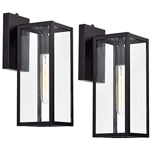 MICSIU Dusk to Dawn Slim 5" W Black 14.5" H Outdoor Wall Sconce Farmhouse by MICSIU - Used condition - US$37.34