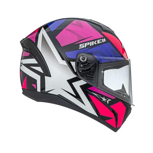 Peels Capacete Moto Fechado Spike II 1ST Preto/Pink 58