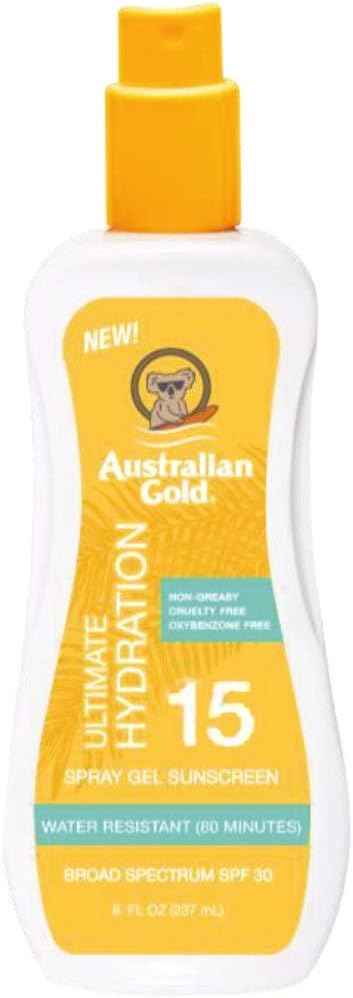 Australian GoldSpf#15 Spray Gel Moisture Max 8 Ounce (235ml) (3 Pack)