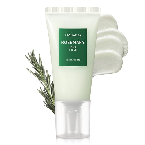 AROMATICA Rosemary Scalp Scrub 5.82oz / 165g, Scalp Treatment, Scalp Exfoliator with Salt Hair Scrub...