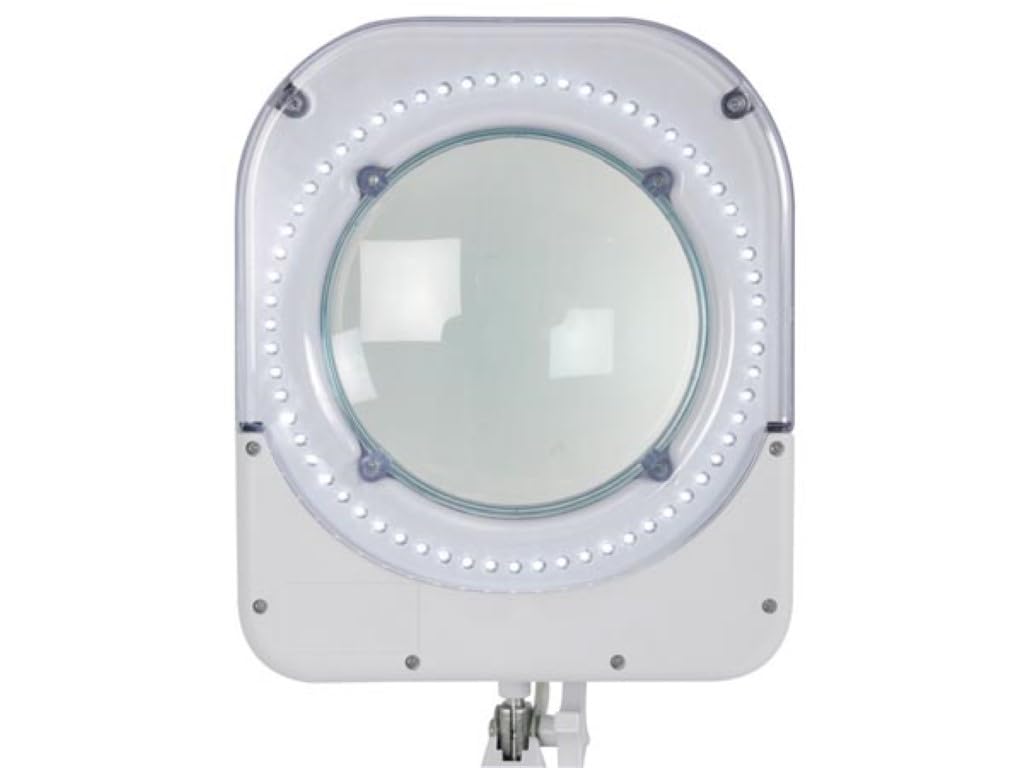 Velleman Lámpara lupa LED con pinza, lupa con luz 10 W, aumento 2,25x, lente de 5 dioptrías 152 mm, luz diurna 6500 K, para lectura, diamond painting, hobby, belleza y trabajos de precisión