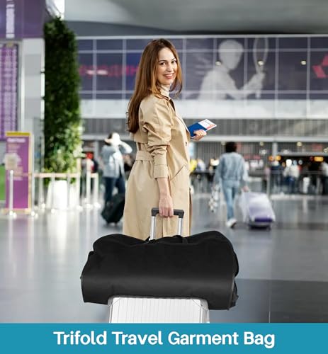 KIMBORA 60\" Dress Garment Bags for Hanging Clothes Travel, Gusseted Garment Bags for Closet Storage with Handles for Long Gowns, Coats