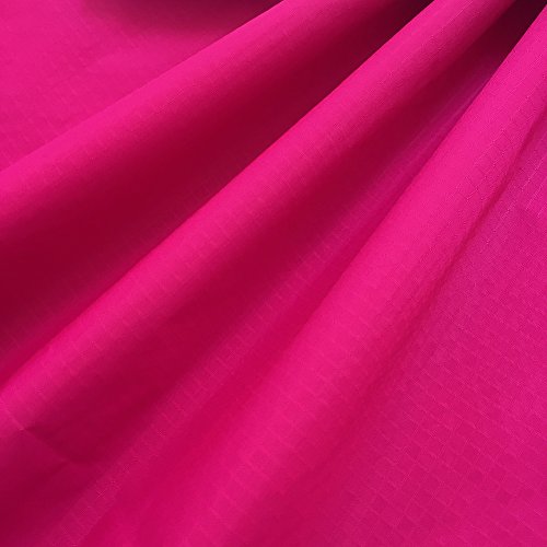 emma kites Hot Pink Ripstop Nylon Fabric 40 Denier, Pre-Cut Piece 1-Yard: 60 x36 , Ultra-Light Airtight PU Coating Water Repellent