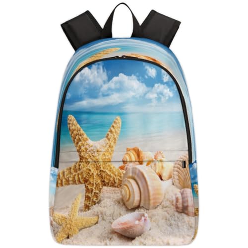 Sac à dos 17,4L TropicalLife motif étoile de mer pour école et voyage