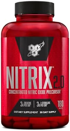BSN NITRIX 2.0, Workout Supplement, Nitric Oxide Precursors, 3g C...