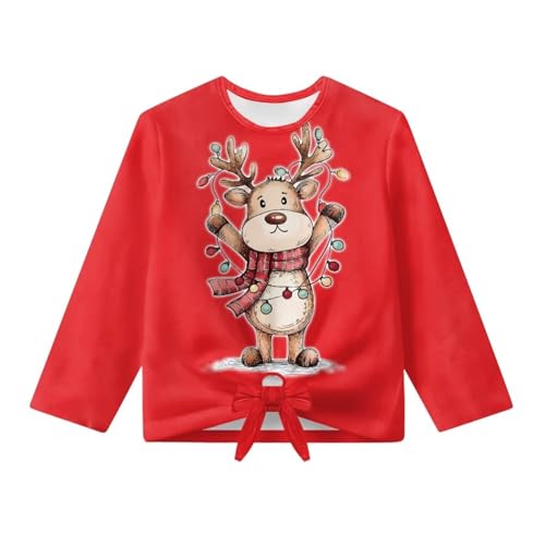 Girl Blouses with Tie Hem Fall Casual Tops Kid Fit Long Sleeve Shirts Spring Dress Clothes Cozy Size 5-12 Years Old4