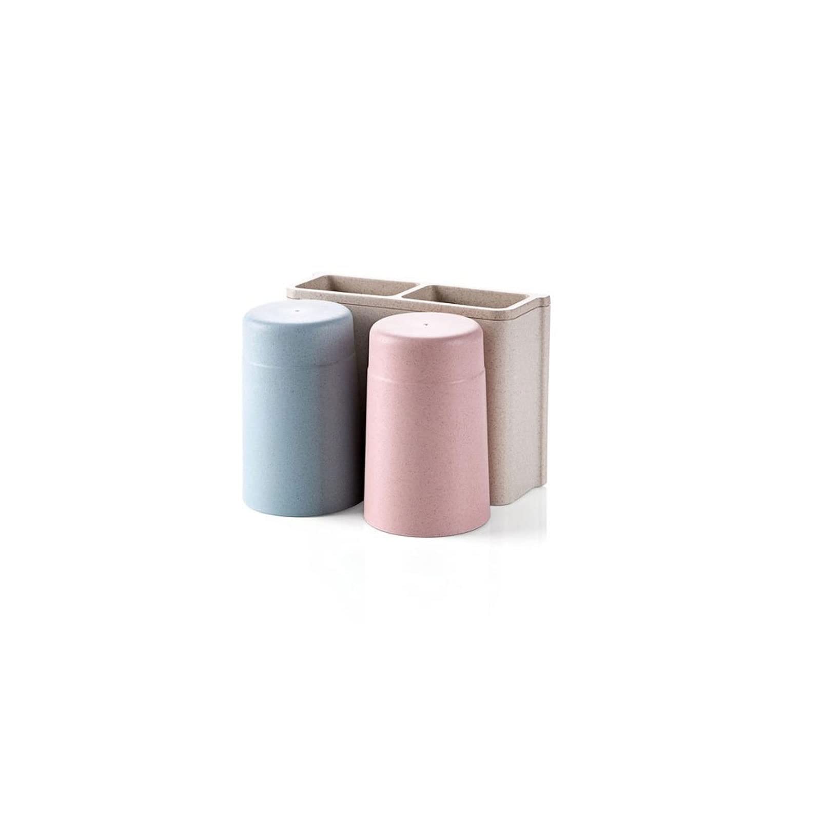 JINGYAN Toothbrush Holders Bathroom Storage Rack Toothbrush Holder Toothpaste Shelf with Cups Shower Caddy 1 & 3(2 cups)