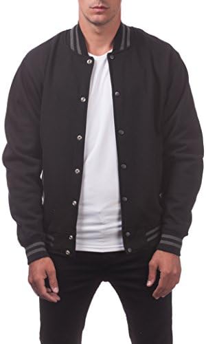 Pro Club Men's Varsity Fleece Baseball Jacket