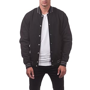 Pro Club Men’s Varsity Fleece Baseball Jacket