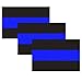 3 Pack Reflective Police Thin Blue Line Bumper Decal Stickers 4" x 2.6"for Cars & Trucks, Honoring Police Law Enforcement Vinyl Window Laptop Tape