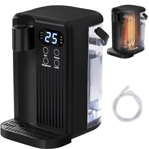 Countertop Water Cooler Dispenser with Smart Touch Screen - 3L Direct Drinking System and Convenient Guide Tube