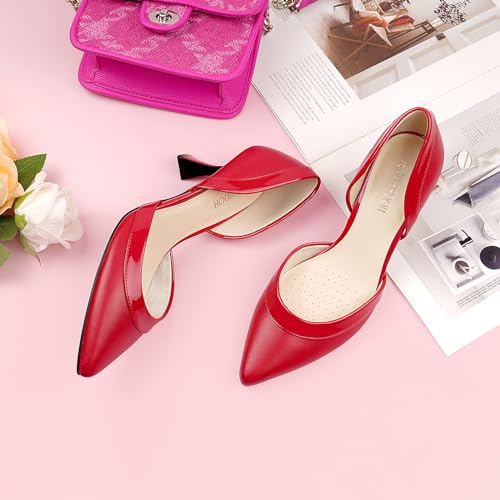 Image of JENN ARDOR Women's Pumps Low Heels Pointed Closed Toe Kitten Dress Shoes for Women Comfortable Stiletto Heeled Sandals Classic Wedding Party D'Orsay Work Pumps