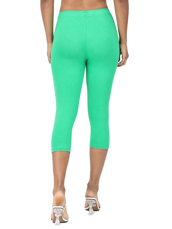 Image of Robinbosky Premium Stretchable Cotton Capri Legging for Women | Suitable for Formal wear & Casual wear | High-End Elastic Makes. The Leggings Squat Proof and Durable for Travel, Yoga, & Workout.