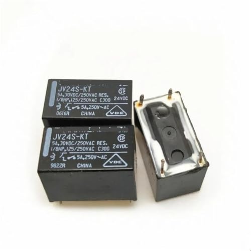Relé JV24-KT de 24V CC y 5A interruptor de 4 pines para placas electrónicas y fuentes de poder 4