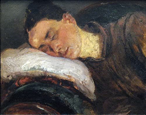 Toile Peinture Murale Femme endormie d'Adolph Menzel 60x90cm