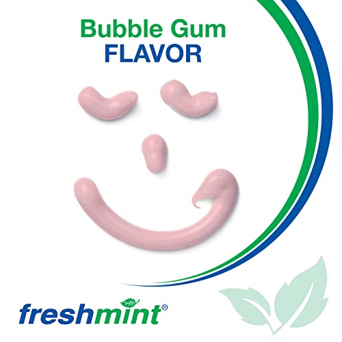 144 Tubes Of Freshmint® 0.85 Oz. Kids Fluoride-Free Toothpaste Bubble Gum Flavor #TOP2