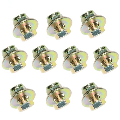Image of 5 /16 inch x 1 /2 inch Hex Head Bolt by Color Galvanization with Nylon Lock nut and Large Size Washer Assortment Kit,Alloy Steel,Grade 5.(10pcs Pack),by Metalsuberg