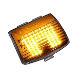 DTR2017 Smoked Front Amber LED Fender Tip Lights for Harley Heritage, Sportster, Road Glide Touring Fatboy Softail Electra Glide FLHTC FLHTK FLTRU FLHTKL