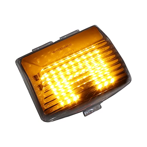 DTR2017 Smoked Front Amber LED Fender Tip Lights for Harley Heritage, Sportster, Road Glide Touring Fatboy Softail Electra Glide FLHTC FLHTK FLTRU FLHTKL