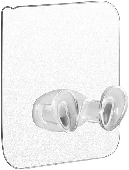 Multi-Function Wall Storage Hook Transparent Power Plug Self Adhesive Stickers Hook, Wire Plug Bracket Hook - (Transparent Color) (5)