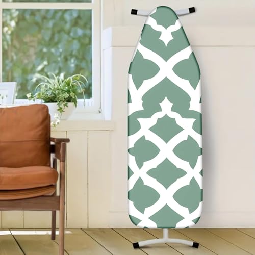 Image of Nuxovilar Green Geometric Ironing Board Cover 15x54 Inches Polyester