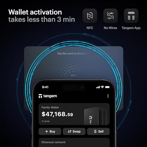 TANGEM Wallet Pack of 2 - Secure Crypto Wallet - Trusted Cold Storage for Bitcoin, Ethereum, NFT’s & More Coins - 100% Offline Hardware Wallet