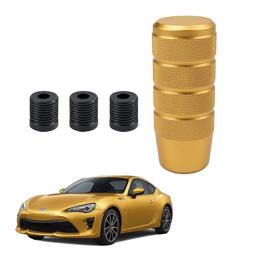 Image of Medirich Lifesciences Sukichi Car Gear Knob Stylish | Universal Car Gear Shift Knob | Manual Transmission Gear Shifter | Car Interior Accessories | Anti Slip Gear Lever Knob | (Slim Dotted, Golden)