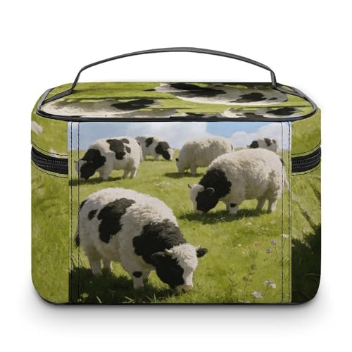 Bolsa de maquillaje multifuncional grande e impermeable para cosméticos de mujer 3