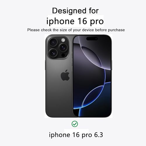 Image of Magnetic iPhone 16 Pro case,Compatible with Magsafe, Military-Grade Protection,Slim Translucent Matte Shockproof with Anti-Scratch Anti-Fingerprint Phone Cover (Transparent, iPhone 16 Pro)